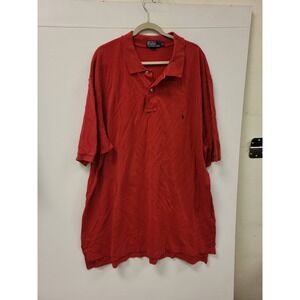 Polo Ralph Lauren Shirt 3XLT Tall Mens Red Polo Classic Fit Cotton Top